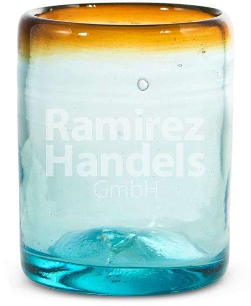 Hand Blown Mexican Glass AMBER (8 x 10 cm)