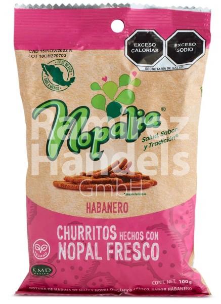 Churritos HABANERO de Nopal con Chile NOPALIA 100 g (CAD 19 DIC 2023