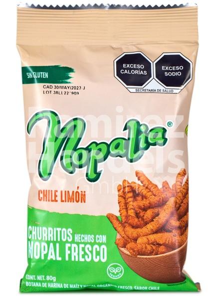 Churritos CHILI-LIMETTE aus Kaktus mit Chili NOPALIA 100 g (MHD 09 JUL 2024)