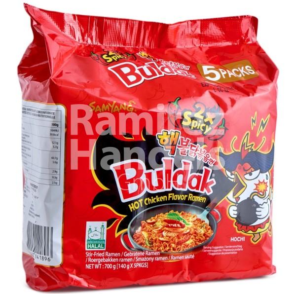 Ramen BULDAK RED Spicy Chicken Flavor 700 g (Display 5 pcs. of 140 g) (EXP 15 JUL 2024)