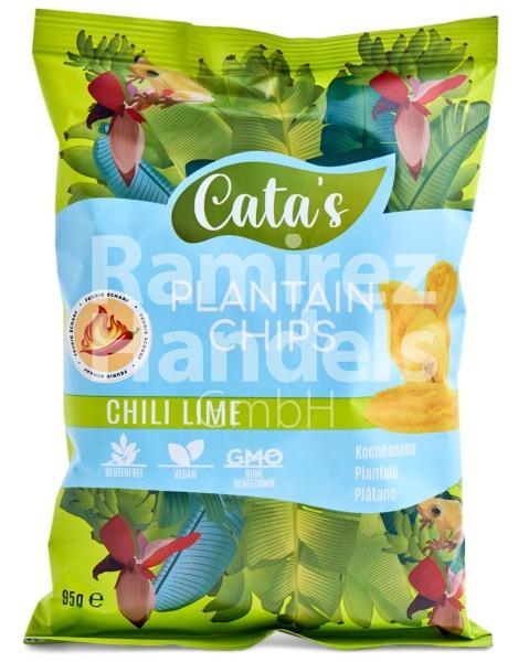 Kochbananen-Chips Chips Cata''s - Chili & Lime 95 g (MHD 19 JAN 2024)