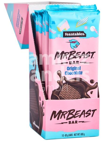 Barra de Chocolate Mr. Beast ORIGINAL Display 10 pzas. 60 g c/u [CAD 12 ABR 2025]