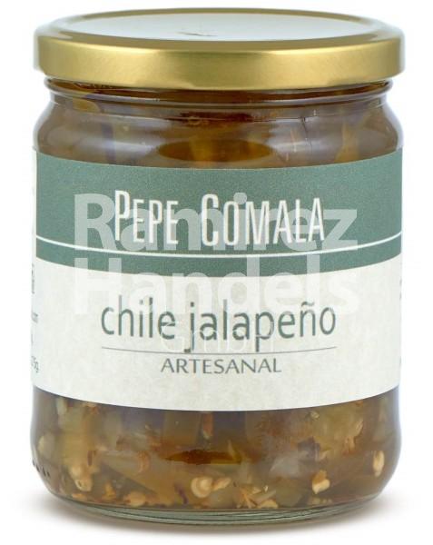 Jalapenos Chilli in Streifen PEPE COMALA 460 g (MHD 13 DEZ 2024)