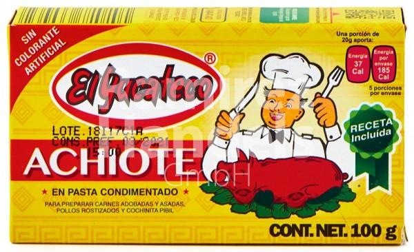 Achiote Paste El Yucateco 100 g, Annattopaste (MHD 28 JUL 2024)