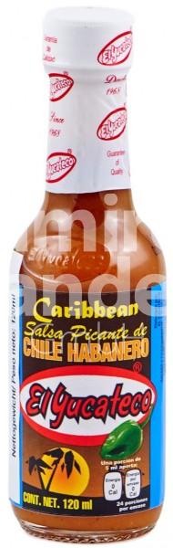 Salsa Habanero Caribbean El Yucateco 120 ml (MHD 22 JUN 2025)