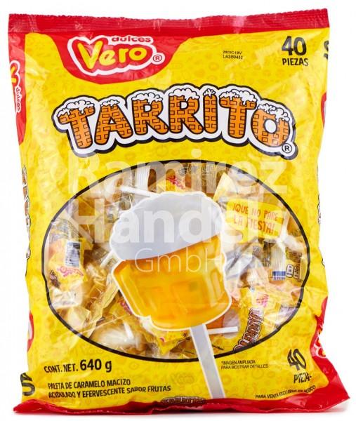 Tarrito lollipops with fizz fruit flavor DULCES VERO 40 pcs. (640 ) (EXP 01 FEB 2023)