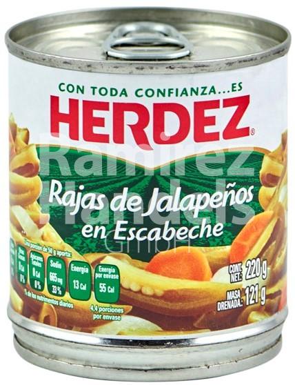 Chili jalapeño strips (Rajas) HERDEZ 220 g (EXP 01 SEP 2024)