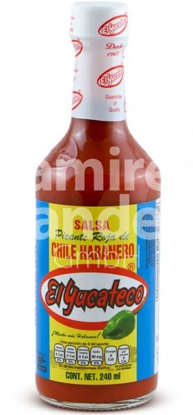 Rote Salsa Habanero El Yucateco 240 ml GROß (MHD 12 SEP 2024)