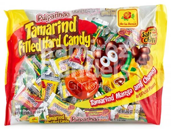 Tamarind candy - Pulparindo Bonbons DE LA ROSA 100 pcs. (340 g) (EXP 27 MARCH 2025)