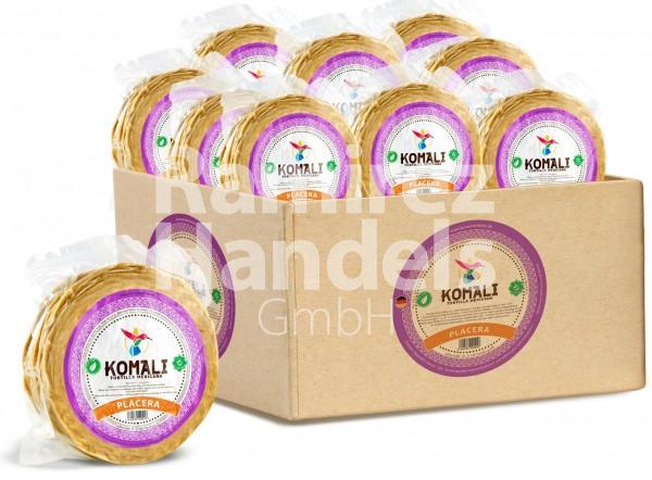 Tortillas de Maiz Nixtamalizadas Komali PLACERA 10 cm 10 kg (25 piezas de 400 g)