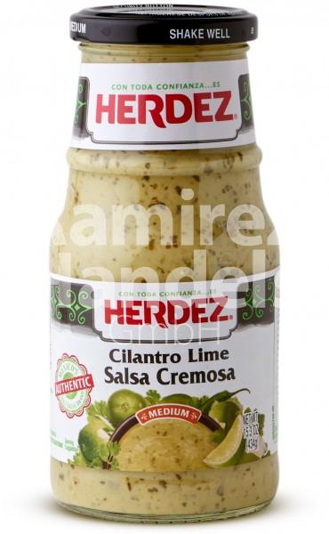 Salsa Koriander & Limette CREMIG Herdez 434 g (MHD 01 JAN 2025)