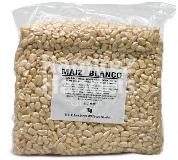Getrockneter weißer Mais MEXAL 1 kg Beutel (MHD 01 SEP 2023)