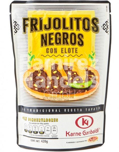 Frijoles Negros Refritos con Elote Blanco GARIBALDI 420 g (EXP 22 APR 2025)