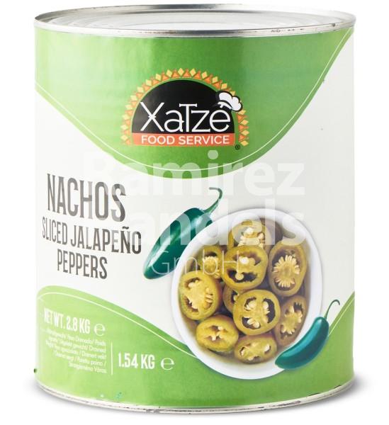 Chili Jalapeno Nachos (in Scheiben) XATZE 2,8 kg Dose (MHD 01 JUL 2026)
