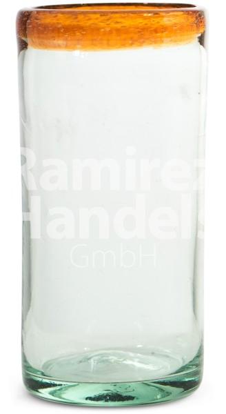 Vaso de Vidrio Soplado AMBAR (8 x 15 cm)