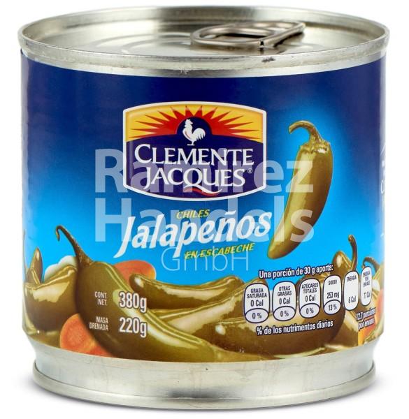Chili Jalapeno Whole CLEMENTE JACQUES 380 gr. Can (EXP 30 AUG 2025)