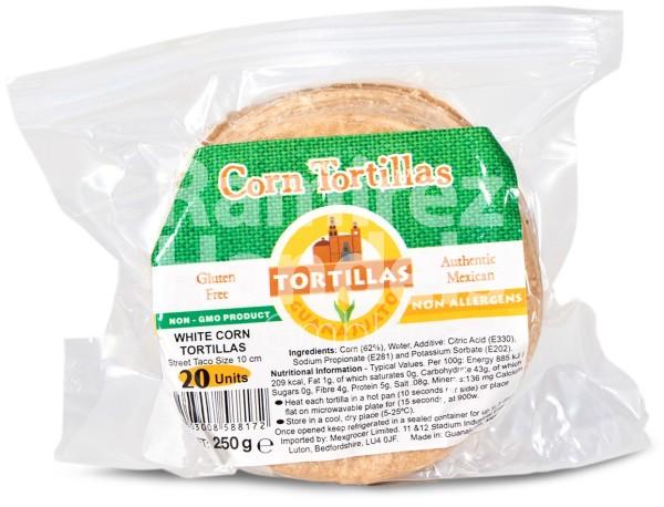 Tortillas de Maiz blancas Guanajuato 10 cm 250 g (20 piezas) (EXP 28 APR 2024)