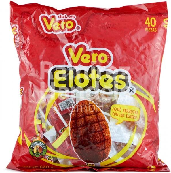 Corn lollipops - Vero Elote DULCES VERO 40 pcs. (640 g) (EXP 01 FEB 2023)