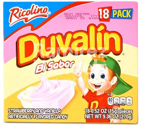 Duvalin Fresa-vainilla Display 18 Pcs. 15 g cu. (CAD 01 NOV 2023)