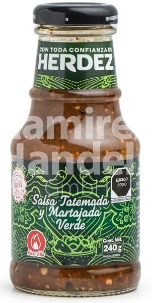 Salsa VERDE Tatemada & Martajada HERDEZ 240 g Vidrio (CAD 30 MAY 2024)