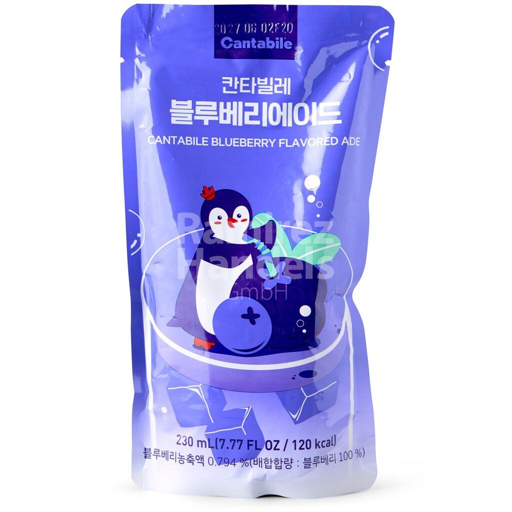 [KO0011] Cantabile BLUEBERRY ADE 230 ml