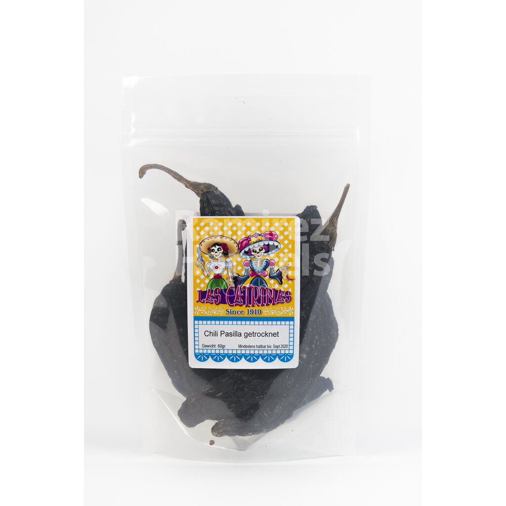 [MX0101] Chili Pasilla getrocknet LAS CATRINAS 60 g