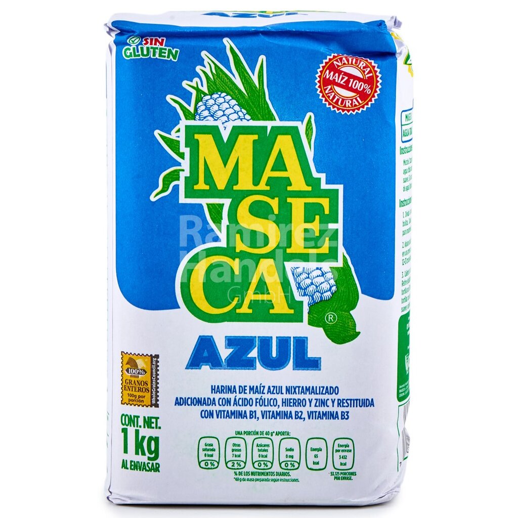 [MX0248] Maseca Blue - AZUL (from blue corn) for tortillas 1 kg