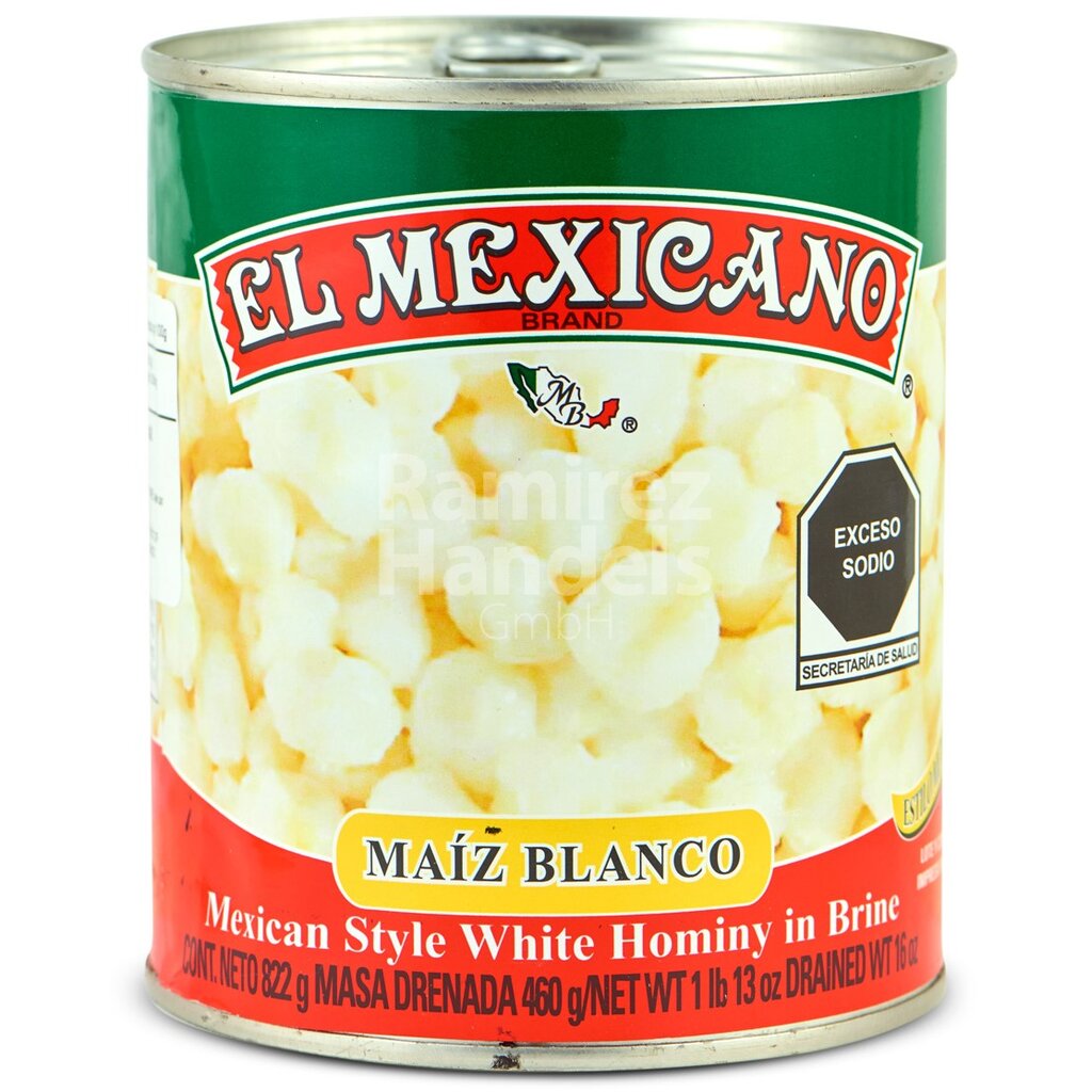 [MX0276] Maiz Blanco para Pozole El Mexicano 822 g [MHD 23 FEB 2026]