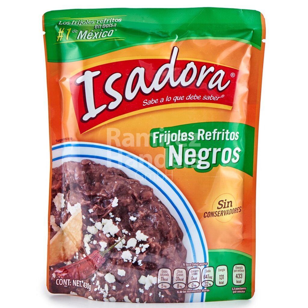 [MX0357] Schwarzes Bohnenmus Isadora (Frijoles refritos negros) 400 g