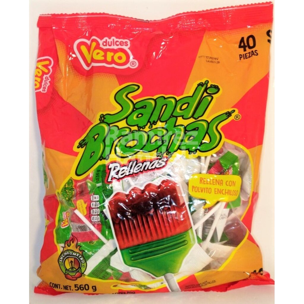 [MX0362] Sandibrochas Lollis gefüllt mit Chili 40 St (560 g)