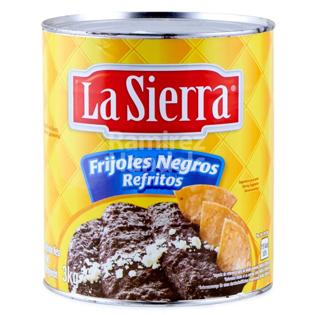[MX0413] Frijoles Refritos Negros La Sierra 3 kg