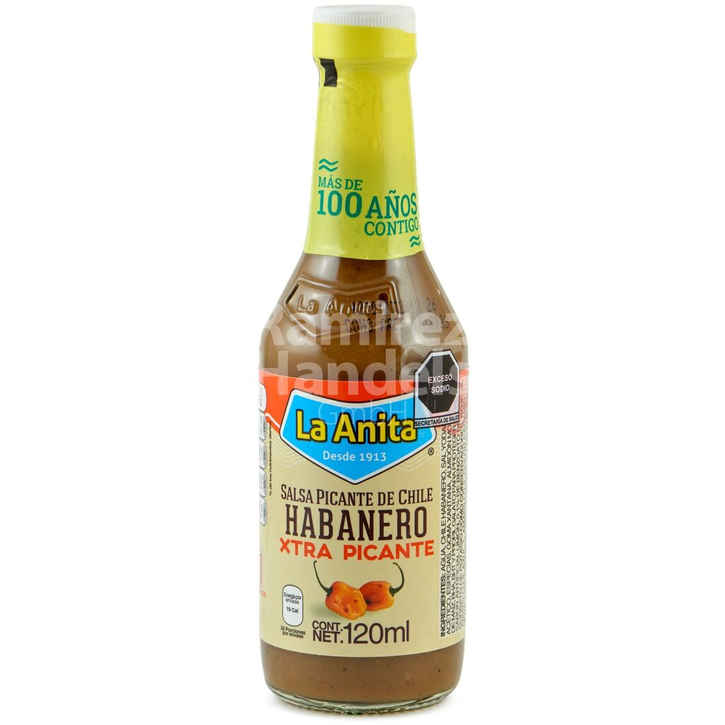 [MX0519] Extra hot habanero sauce LA ANITA 120 ml