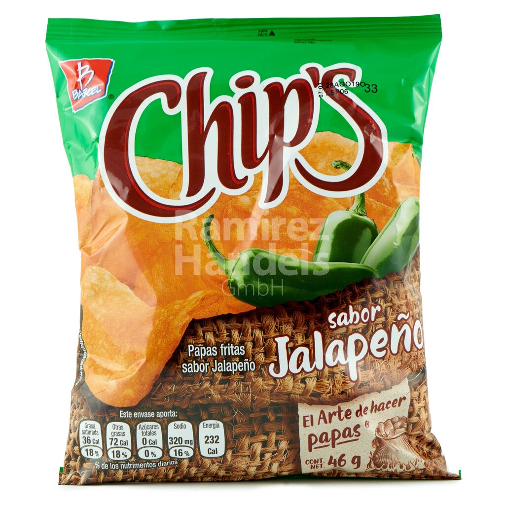 Chips Jalapeno Barcel 42 g KLEIN
