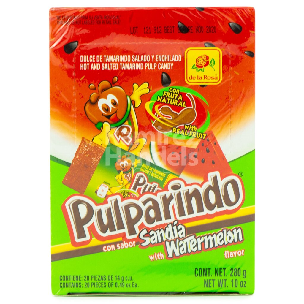[MX0693] Pulparindos with Watermelon (Sandía) DE LA ROSA 20 pcs. (280 g)