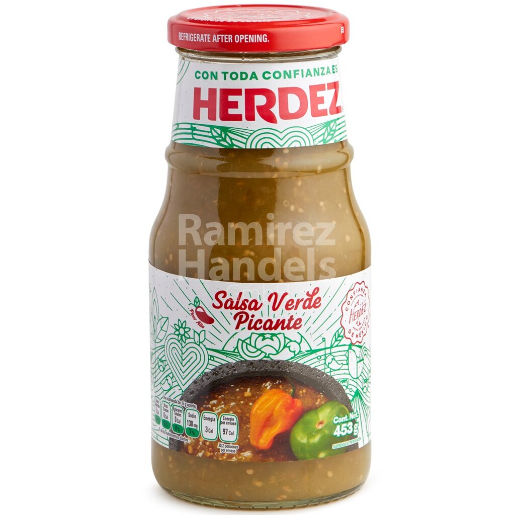 [MX1080] Salsa Verde SCHARF Herdez GROß 453 g