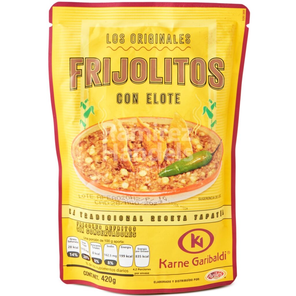 [MX1172] HELLES Bohnenmus MIT ELOTE (frijoles refritos) GARIBALDI 420 g