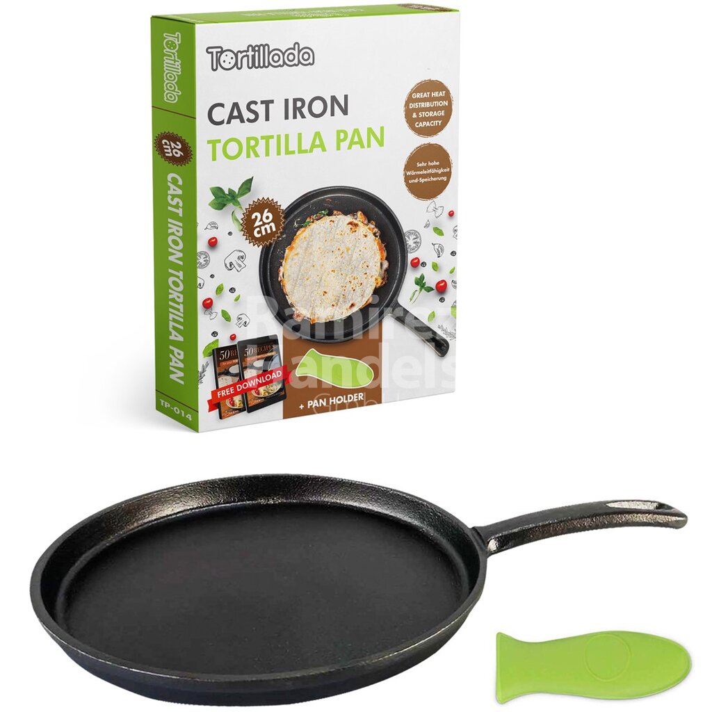 Comal de hierro fundido TORTILLADA 26 cm de Diametro