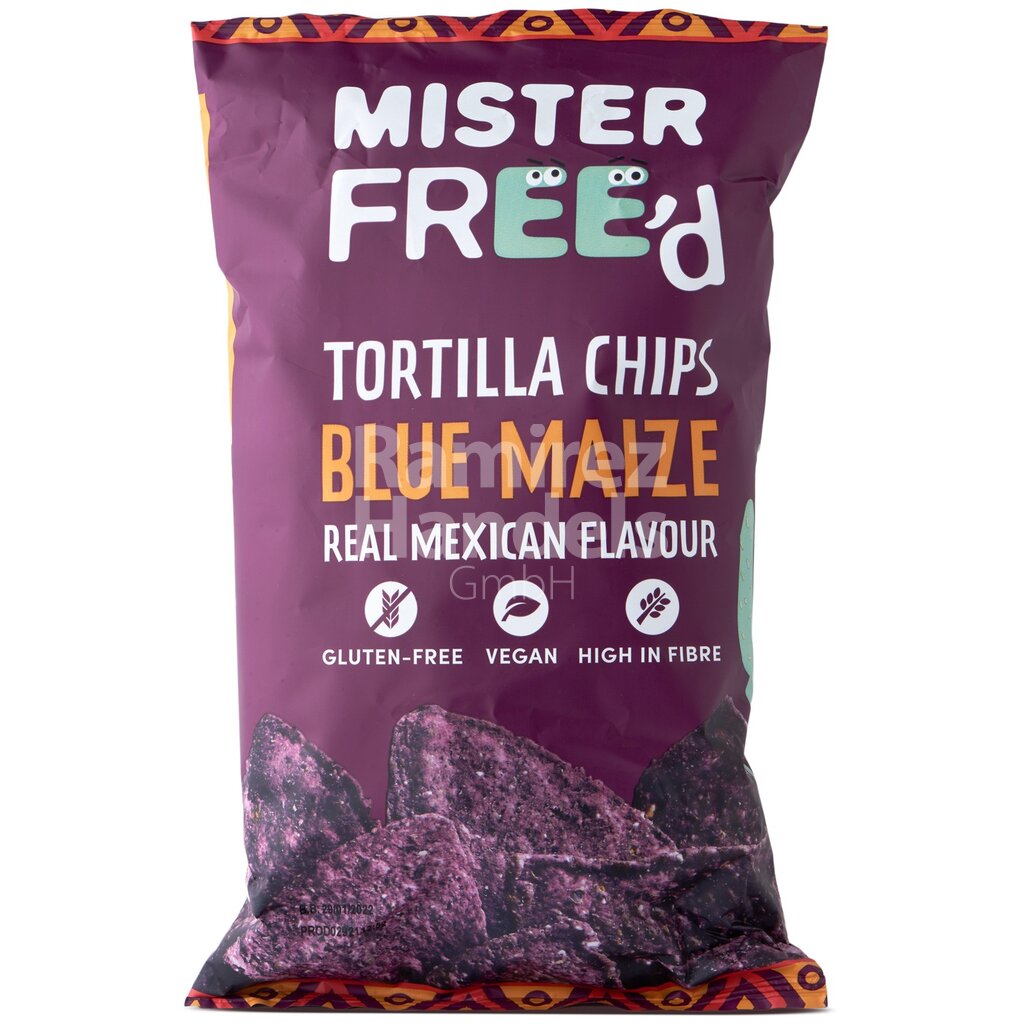 [MX1304] Chips de tortilla de maíz azul Mister Freed 135 g