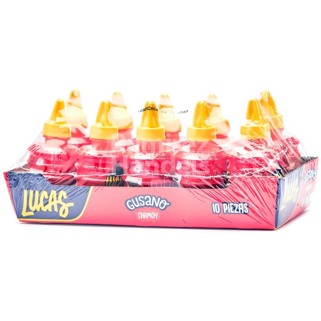 [MX1368] Lucas Muecas GUSANO CHAMOY Display 10 pcs. 36 g each