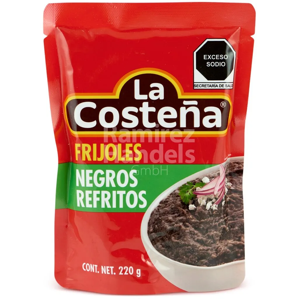 [MX1403] Schwarzes Bohnenmus (frijoles refritos negros) LA COSTENA 220 g