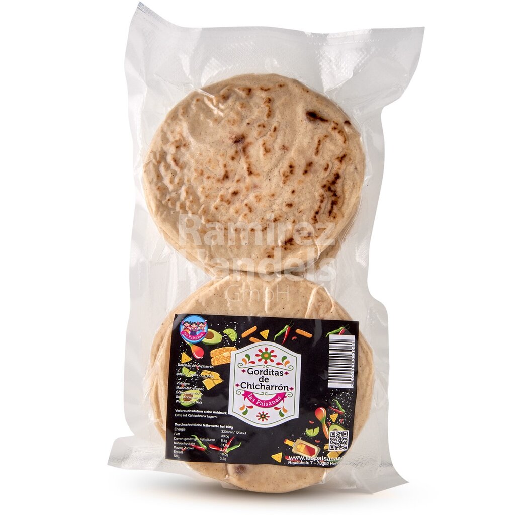 [MX1451] Gorditas de Chicharron LAS PAISANAS (6 piezas) 700 g