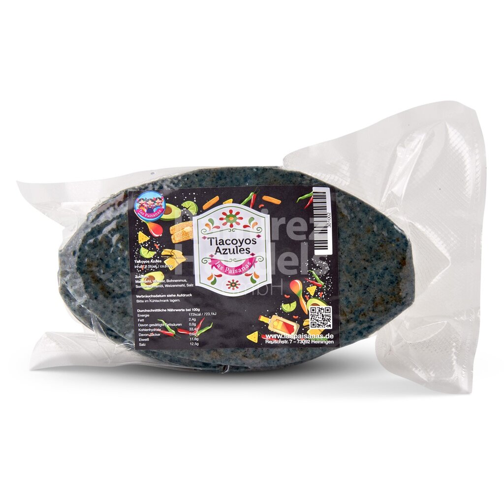 [MX1452] Tlacoyos Azules LAS PAISANAS (6 piezas) 650 g