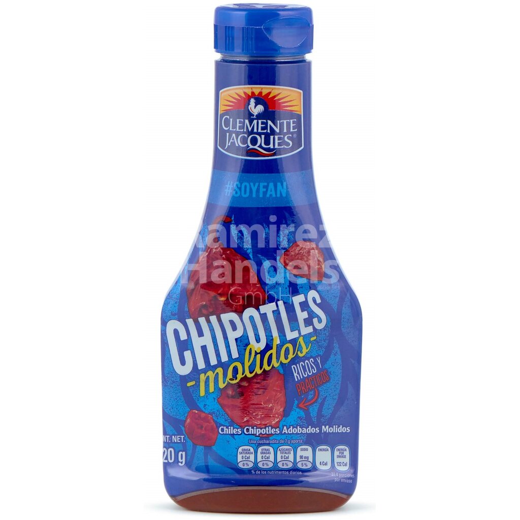 [MX1491] Chile Chipotle Molido CLEMENTE JACQUES 220 Botella