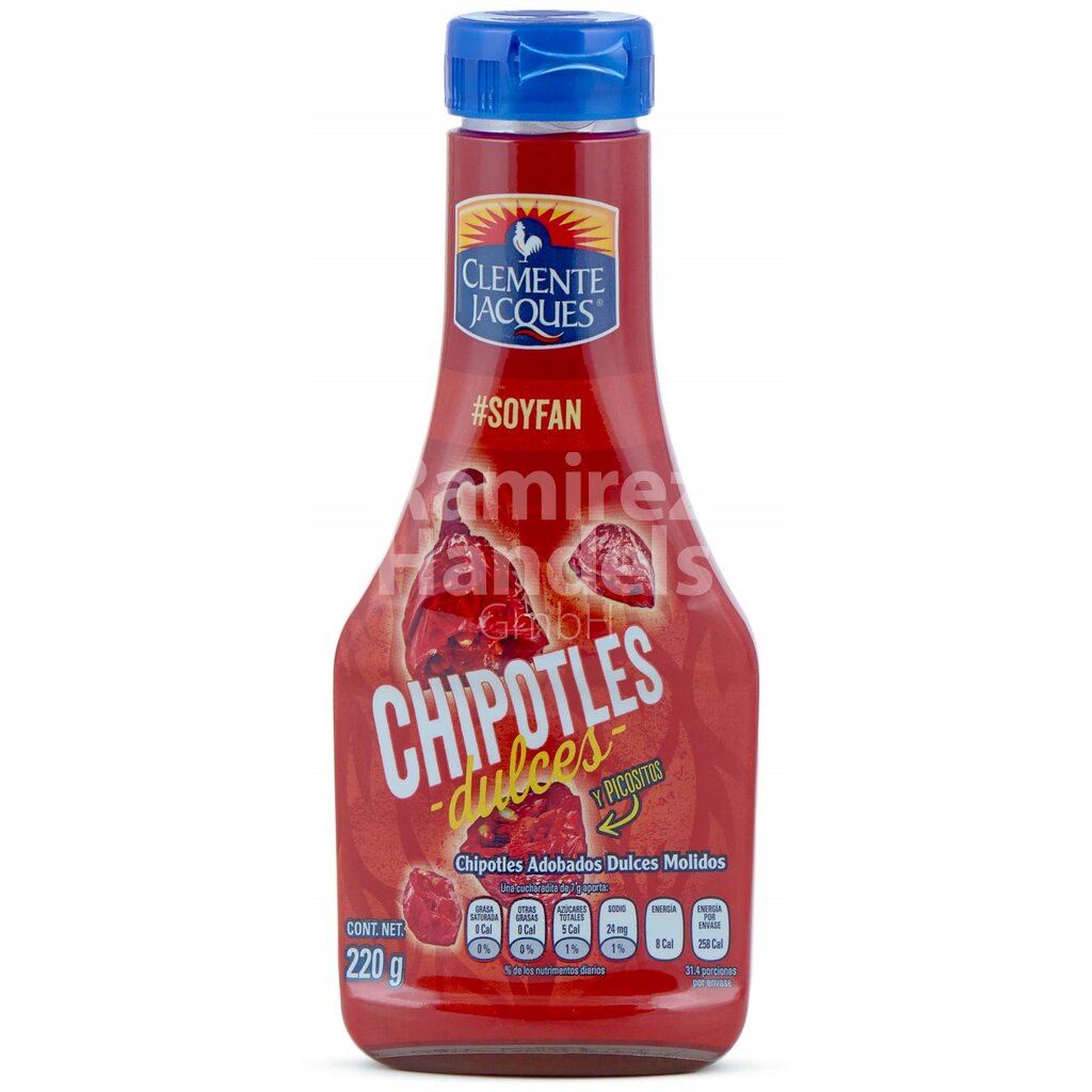 [MX1492] Chili Chipotle Puree Sweet CLEMENTE JACQUES 220 g Squeeze bottle