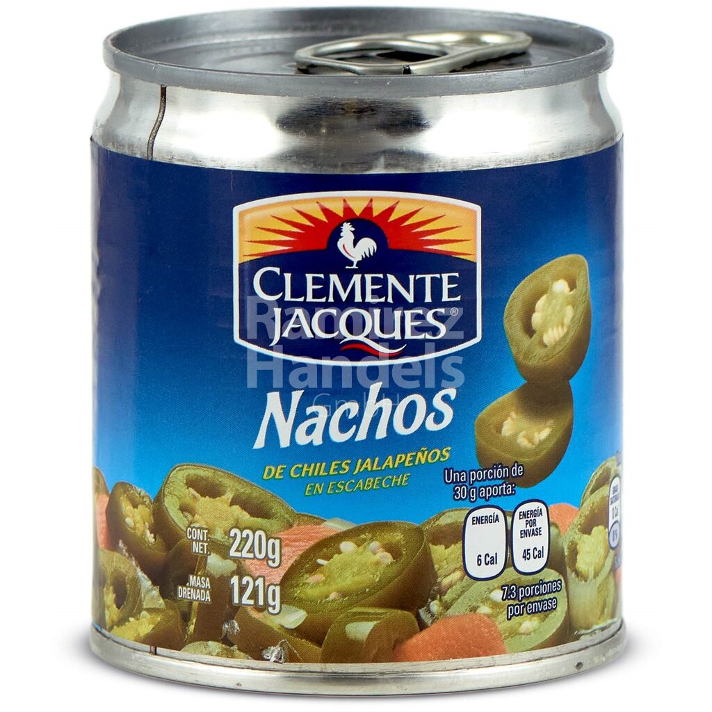 Chili Jalapeno Nachos (in Scheiben) CLEMENTE JACQUES 220 g Dose