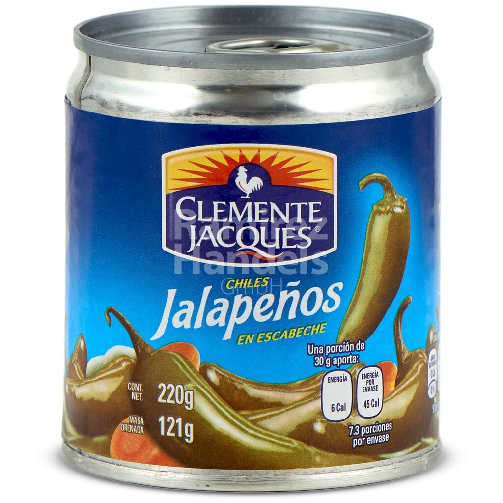 [MX1499] Chile Jalapeño Entero CLEMENTE JACQUES 220 g Lata