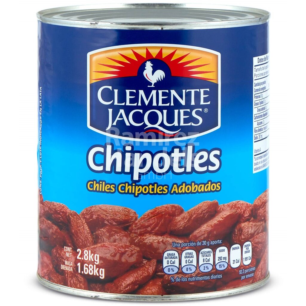 [MX1504] Chile Chipotle Adobado CLEMENTE JACQUES 2800 g Lata
