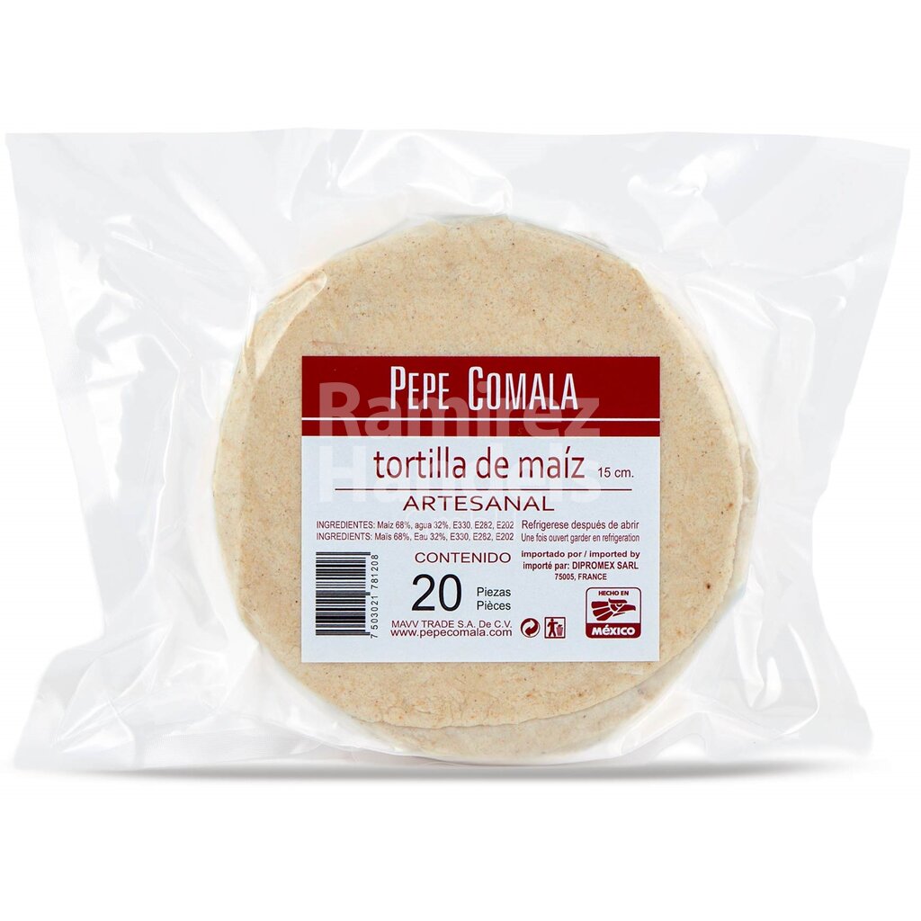 Tortillas de Maiz Artesanales 15 cm PEPE COMALA 20 piezas (a