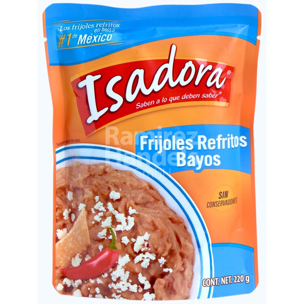 Helles Bohnenmus (frijoles refritos bayos) Isadora 220 g KLEIN