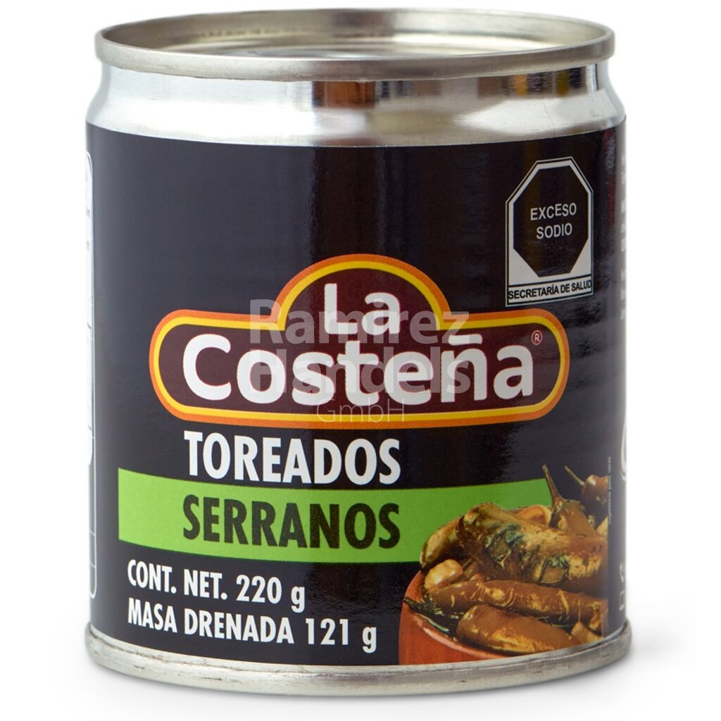 [MX1882] Gegrillte Chili Serrano LA COSTENA (Toreados) 220 g
